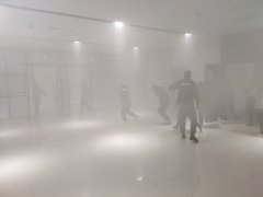 ＂消防演习坚持做,安全意识记心间＂南通市蓝领技工学校滨海校区消防演习